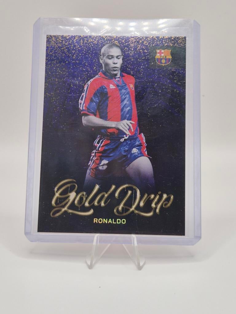 Ronaldo Nazario /15 Topps Gold Drip - FC Barcelona, Verzamelen, Sportartikelen en Voetbal, Zo goed als nieuw, Poster, Plaatje of Sticker
