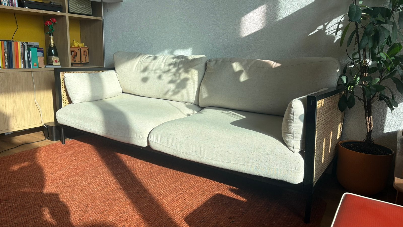 Recht bankstel, Huis en Inrichting, Ophalen, Hout, Gebruikt, 150 tot 200 cm