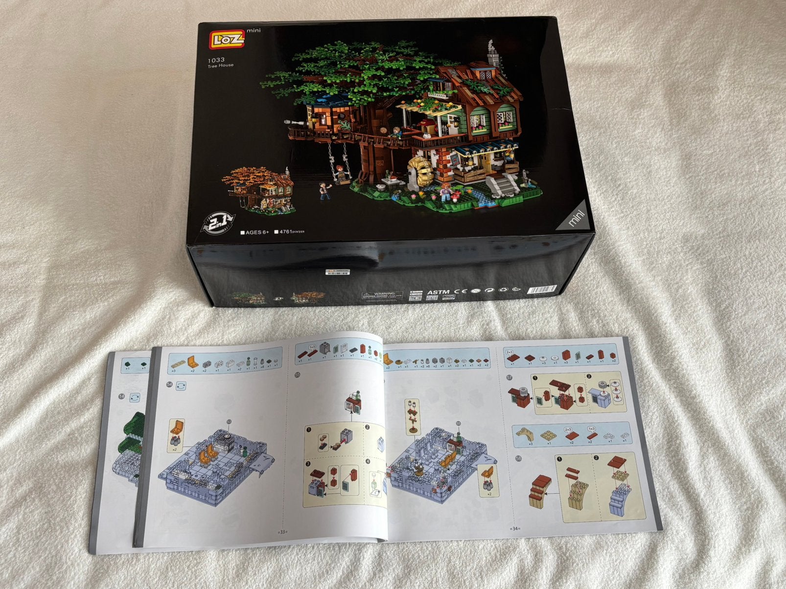 LOZ 1033 Treehouse, mini blocks, 4761pcs, Ophalen of Verzenden, Zo goed als nieuw, Groter dan 1:32