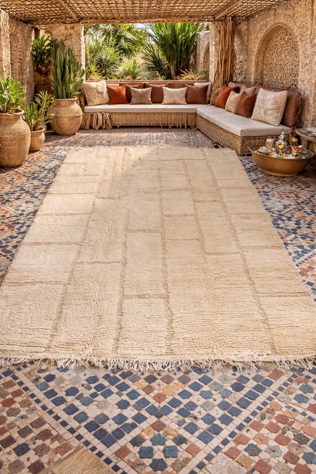 Prachtige handgemaakte Berber kleden, Modern boho, 200 cm of meer, Geel, Ophalen of Verzenden