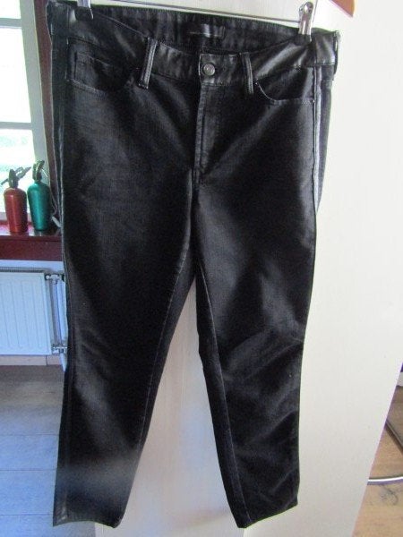 F1128 CAMBIO mt 40 jeans zwart imitatieleer stretch Piper, Maat 38/40 (M), Cambio, Verzenden, Zwart