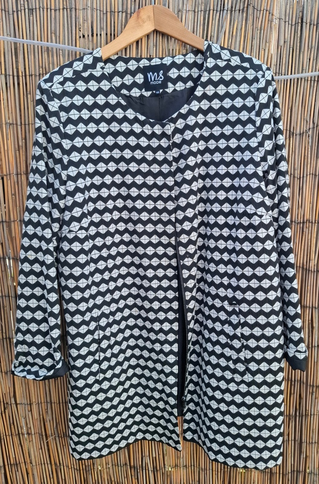 Ms mode dames blazer mt 48 met rits en drukknoop, Maat 46/48 (XL) of groter, Ms mode, Gedragen, Meerkleurig