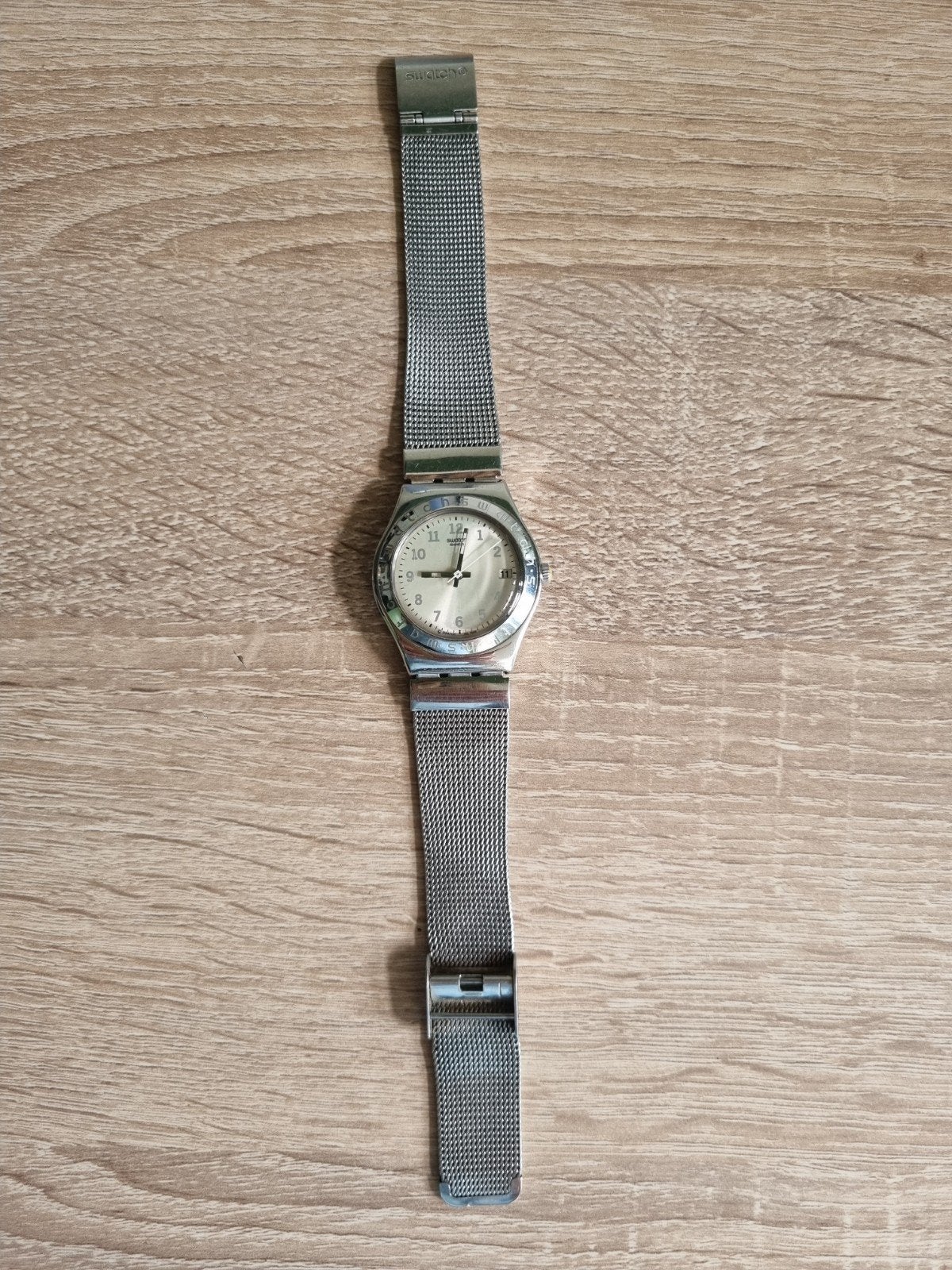 Swatch Irony horloge - staat stil, Sieraden, Tassen en Uiterlijk, Horloges | Heren, Staal, Gebruikt, Staal, Polshorloge