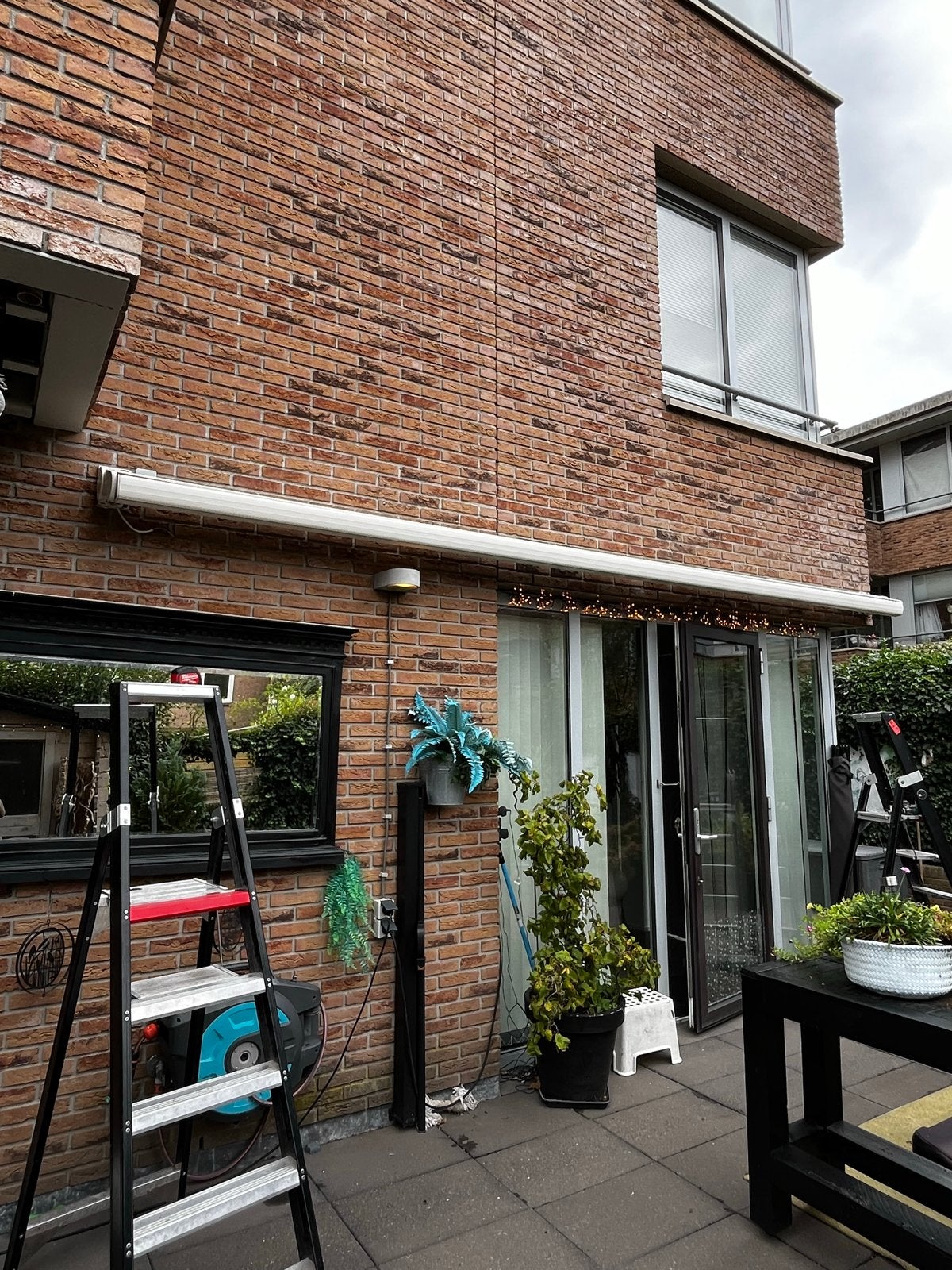 Zonnescherm/knikarm scherm 500x200 met schakelaar bediening, Gebruikt, 450 cm of meer, Elektrisch, Ophalen of Verzenden