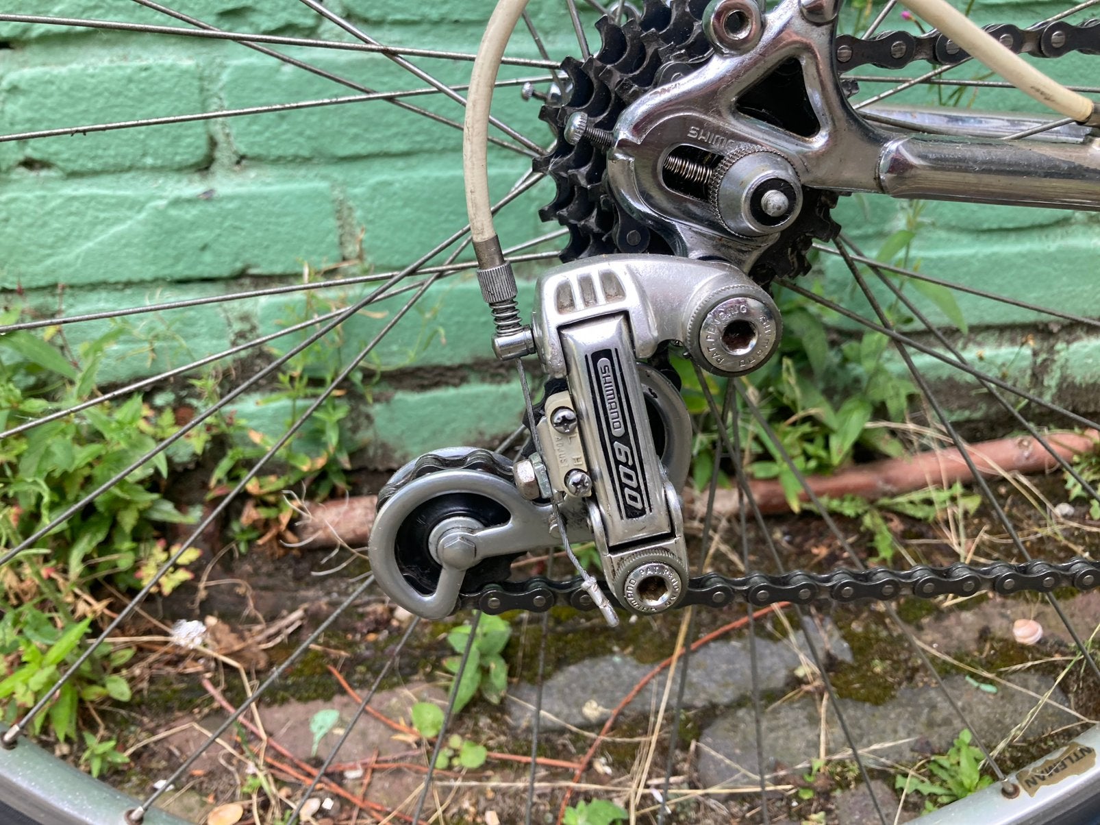 Shimano 600 groep, Ophalen, Staal, Zo goed als nieuw, Derailleur of Ketting