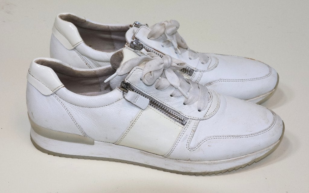 Witte Gabor Sneakers maat 6½ (40) wijdte H, Wit, Gabor, Ophalen of Verzenden, Sneakers of Gympen