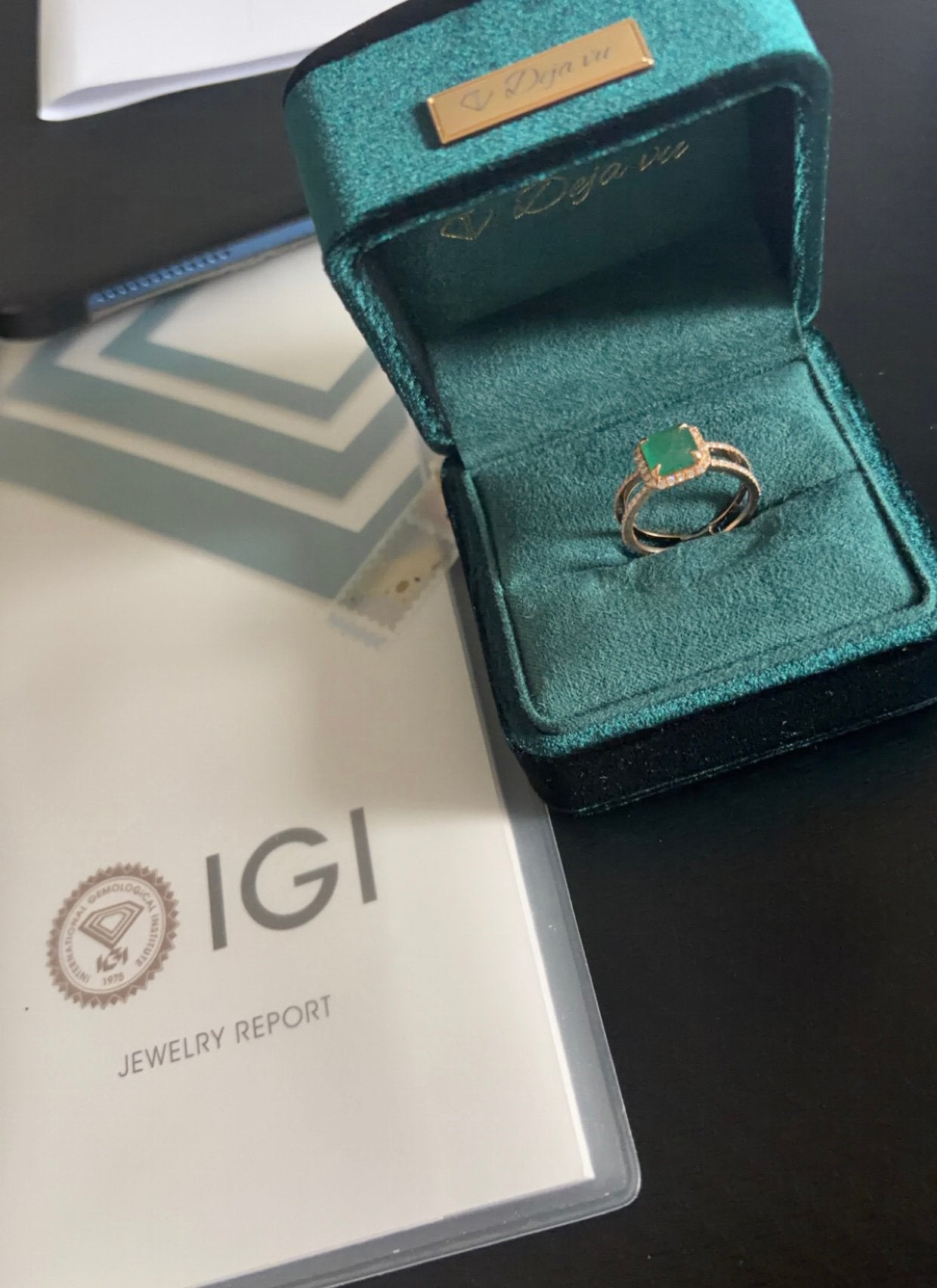 14K Roségouden Ring – 1,81 ct Zambia Smaragd & Diamant – IGI, Overige kleuren, Nieuw, Ophalen of Verzenden, Kleiner dan 17