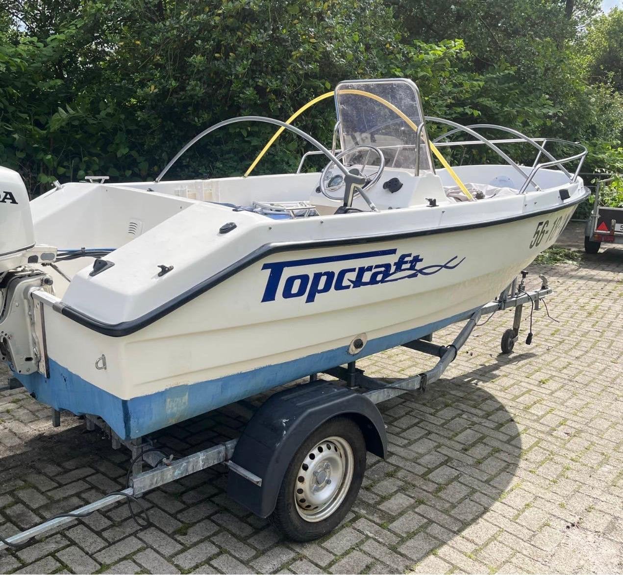 Boot Topcraft 435 toer visboot., Watersport en Boten, Sloepen, Gebruikt, Consoleboot, Topcraft, Polyester, Ophalen of Verzenden
