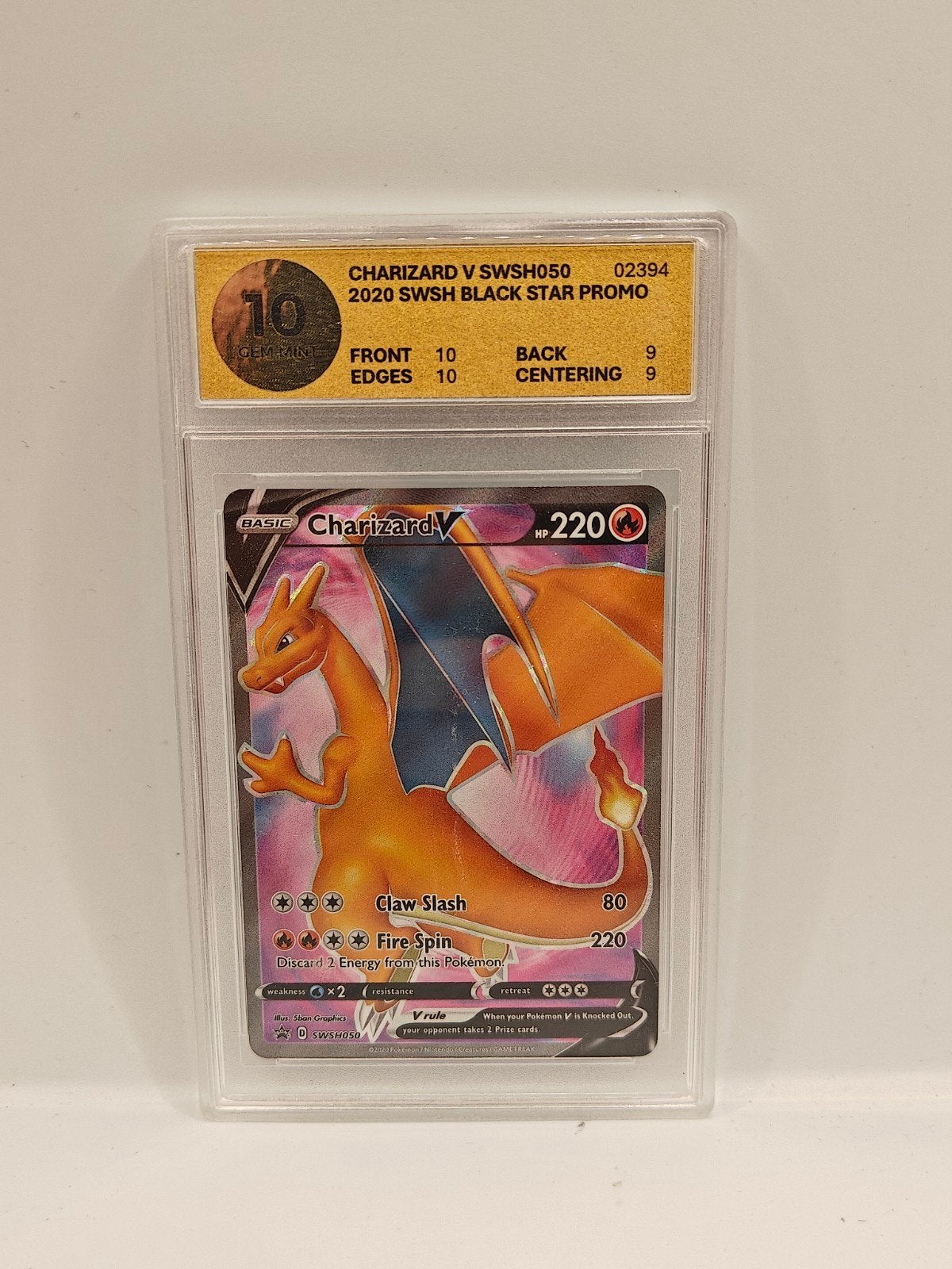 Charizard V swsh 050 2020 black star promo woetoe 10, Ophalen of Verzenden, Zo goed als nieuw