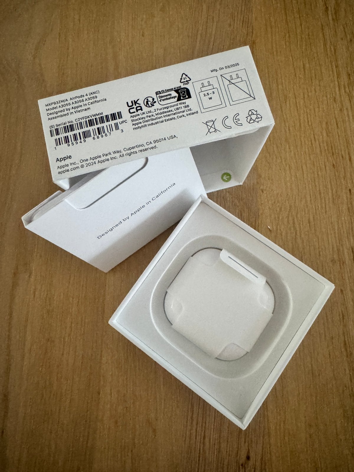 Apple Airpods 4 origineel + ANC wit, Telecommunicatie, Bluetooth, Ophalen of Verzenden, Zo goed als nieuw, Apple