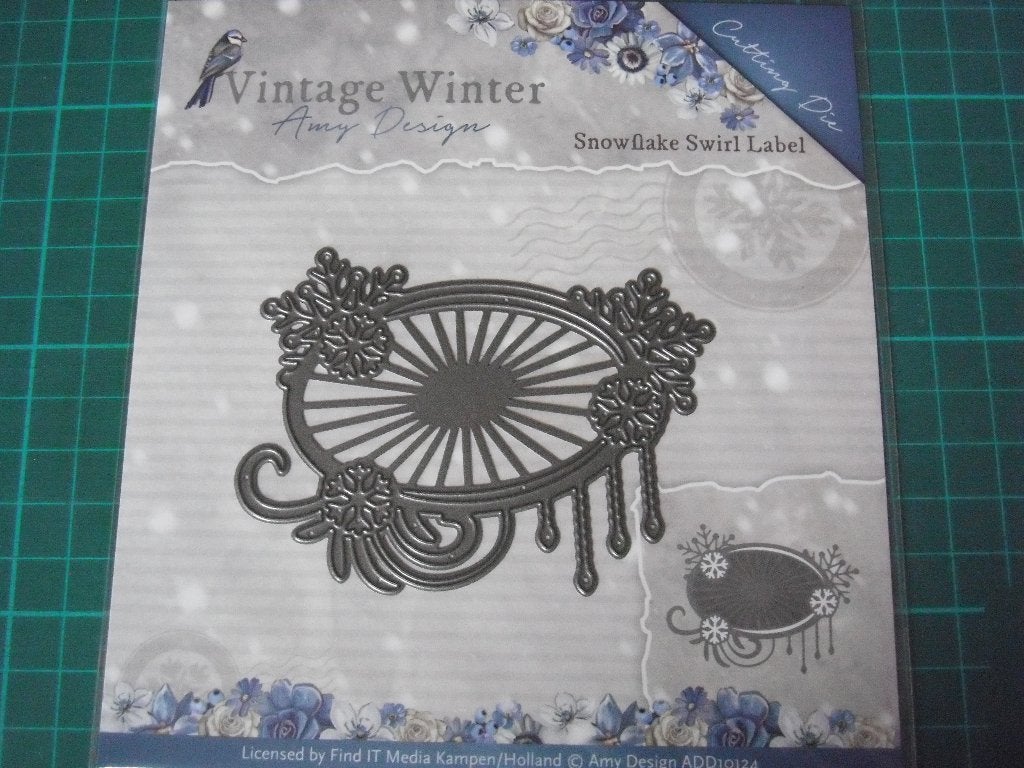 Nieuwe snijmal Amy design - Snowflake swirl label, Ophalen of Verzenden, Nieuw, Overige thema's, Pons of Mal