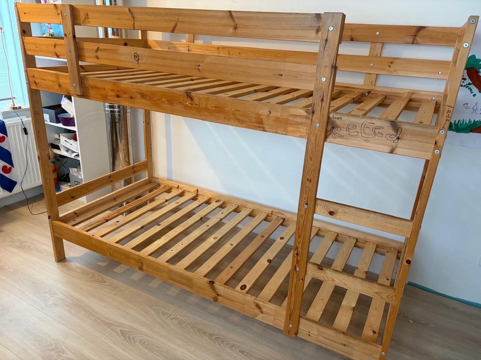 IKEA Mydal massief grenen stapelbed 90x200 cm, Ophalen, Gebruikt, 90 cm, Eenpersoons