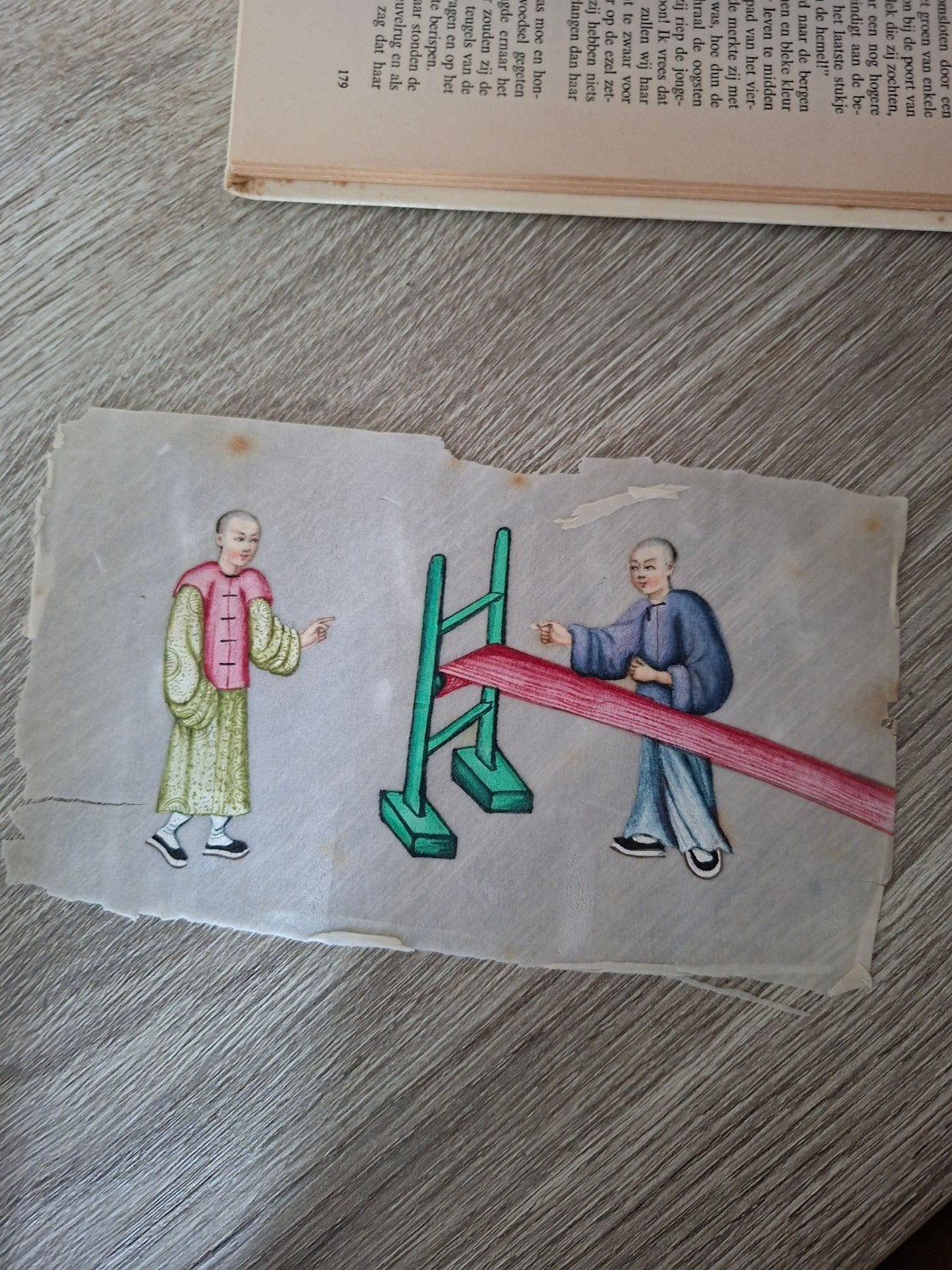 19e Eeuwse Chinese Export Schilderijen op Rijstpapier, Ophalen of Verzenden