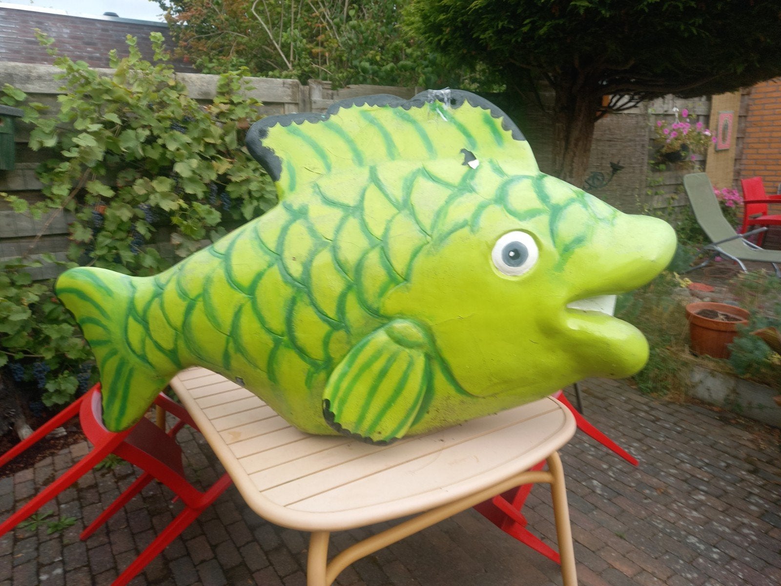 Polyester vis 160 cm lang. reclame? carnaval?, Ophalen of Verzenden