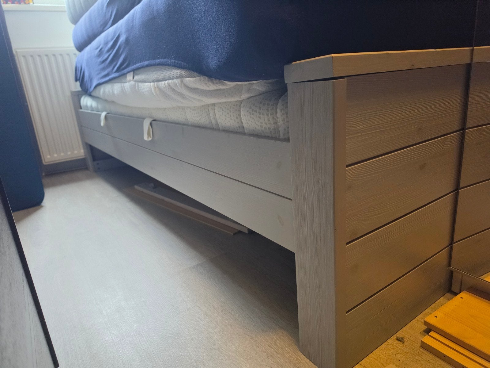 Jongensbed Woood Dennis met extra bedlade, Gebruikt, 90 cm, Eenpersoons, Ophalen of Verzenden