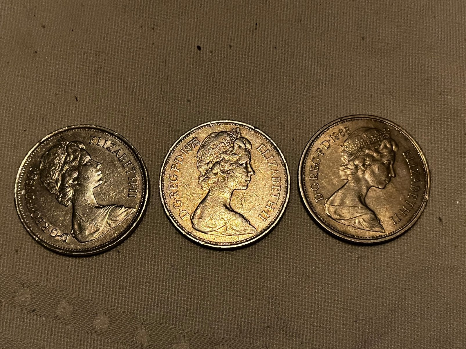 3 x 10 new pence munt uk, Ophalen of Verzenden, Overige landen