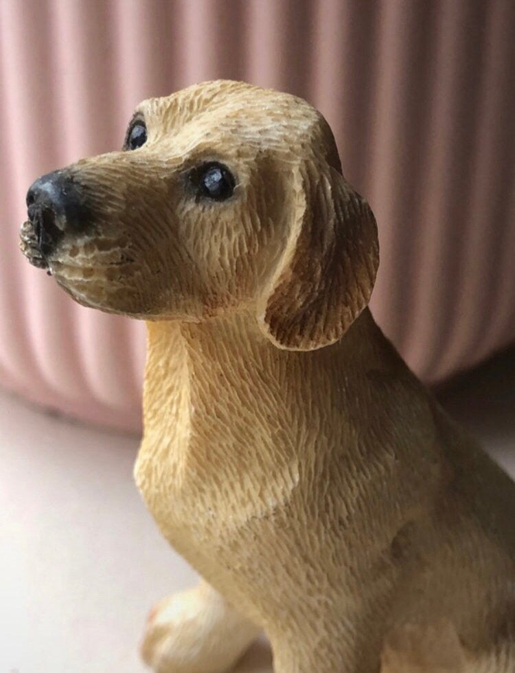 Hond Labrador Golden Retriever Beeldje Vintage, Ophalen of Verzenden, Zo goed als nieuw, Dier