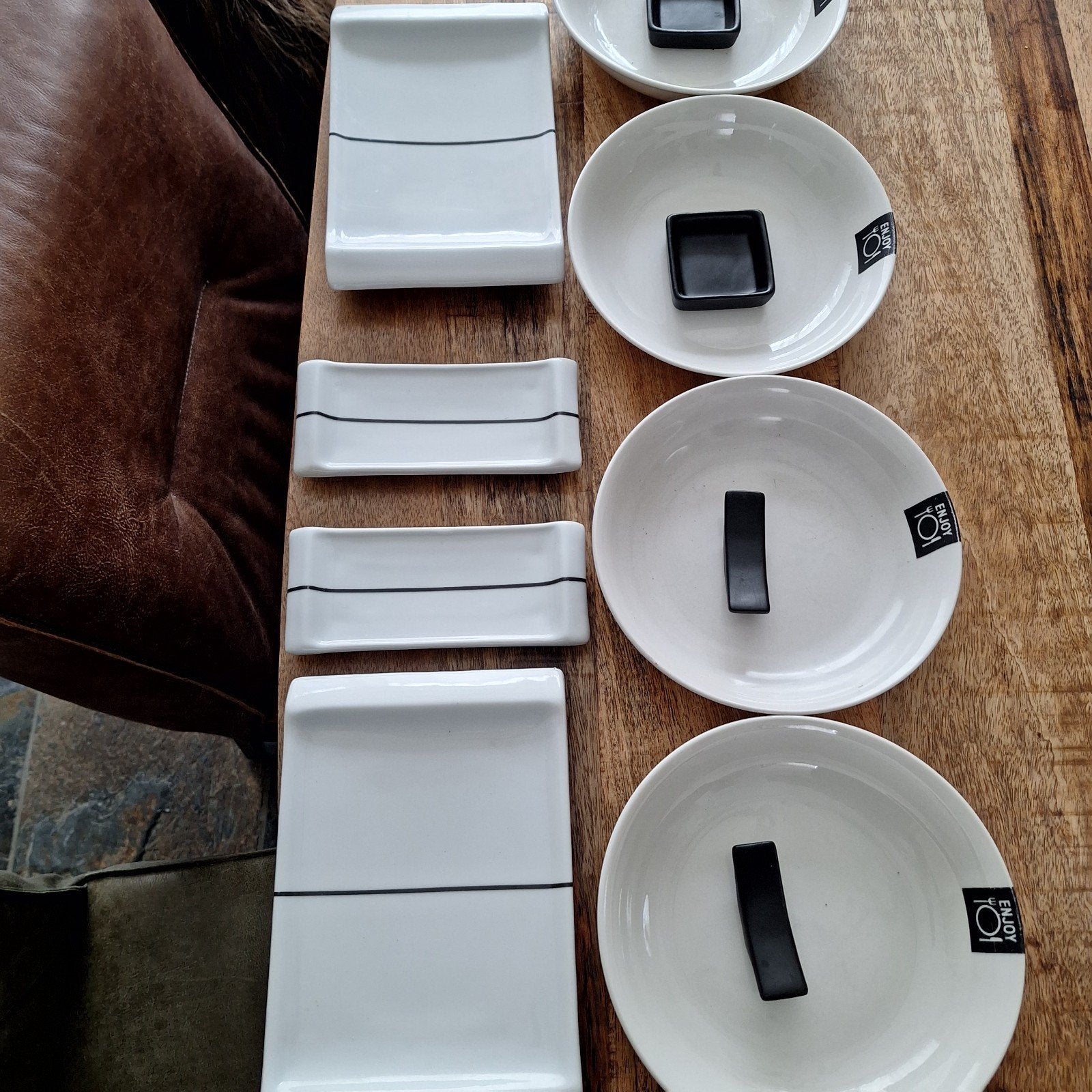 Sushi set - 2 personen - Sinkie - Zo goed als nieuw, Aziatisch, Overige merken, Keramiek, Ophalen of Verzenden