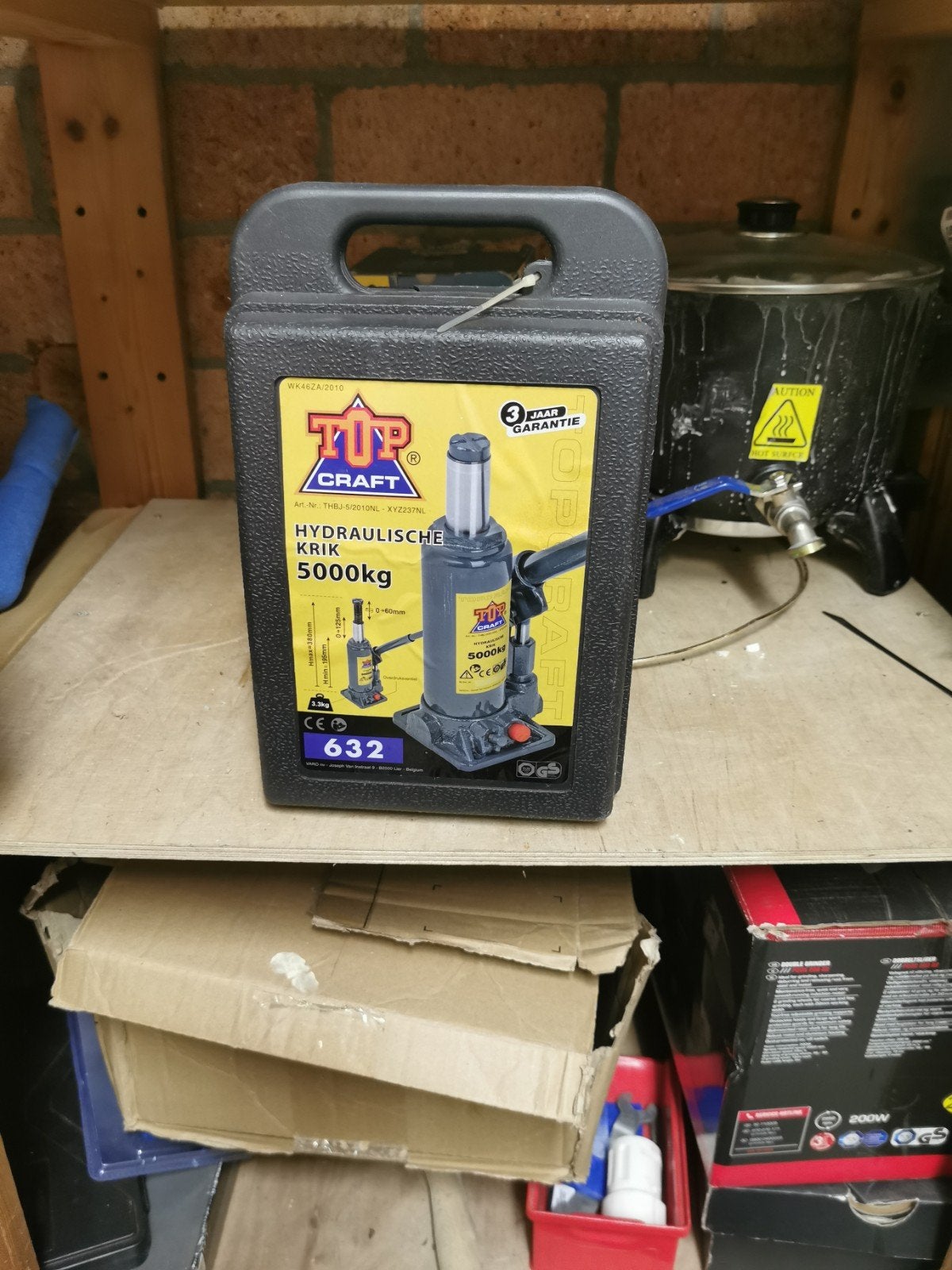Te koop: een zo goed als nieuwe Topcraft hydraulische krik m, Ophalen of Verzenden