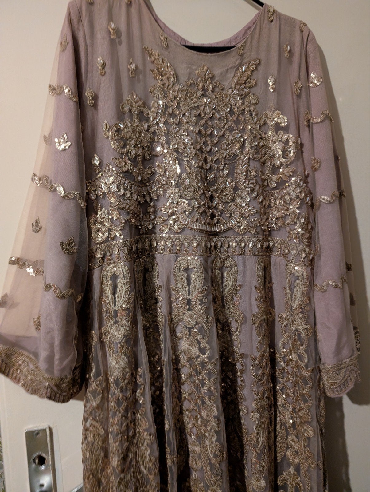 Prachtige Indiase/Pakistaanse jurkrs/maxi, Paars, Maat 42/44 (L), Nieuw, Ophalen of Verzenden