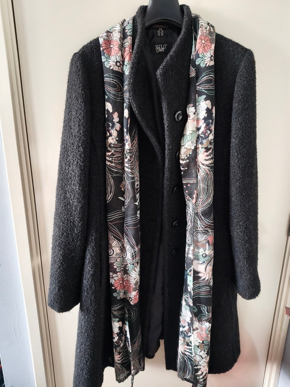 mooie halflange winterjas Milo coats, Milo coats, Verzenden, Zwart, Maat 46/48 (XL) of groter