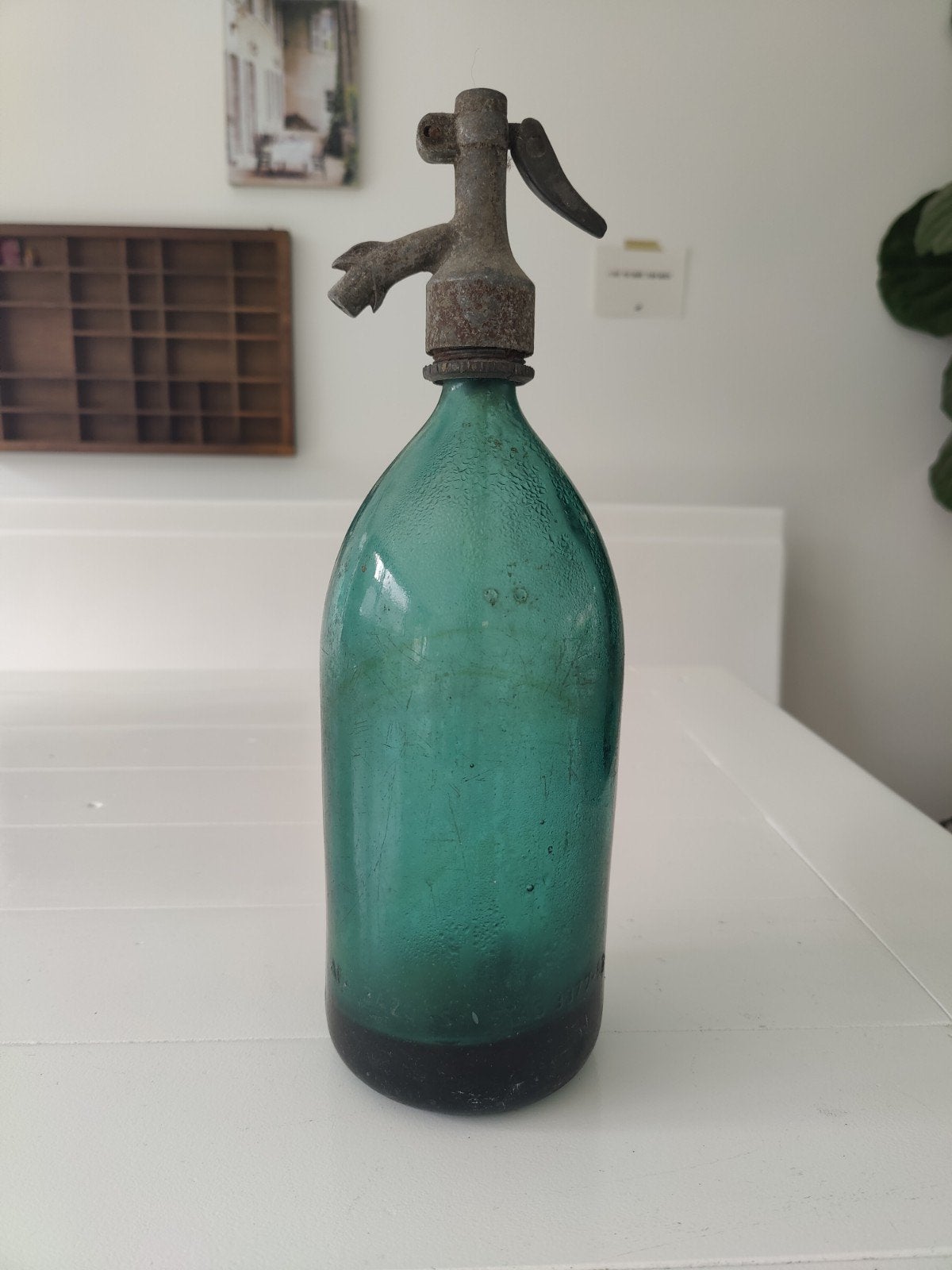 oude spuitfles uit Frankrijk, Ophalen, Gebruikt