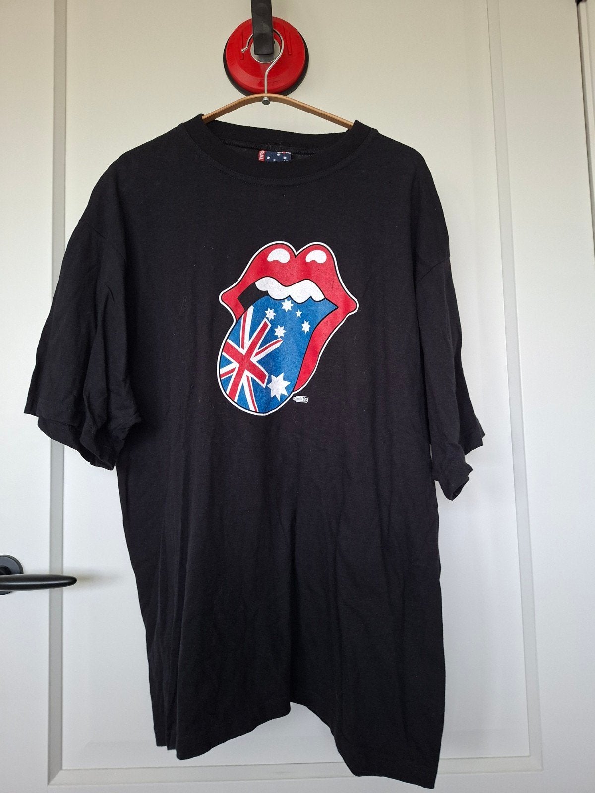 The Rolling Stones Australische vlag tong T-shirt XL, Kleding | Heren, Classic Roo, Verzenden, Zwart, Maat 56/58 (XL)
