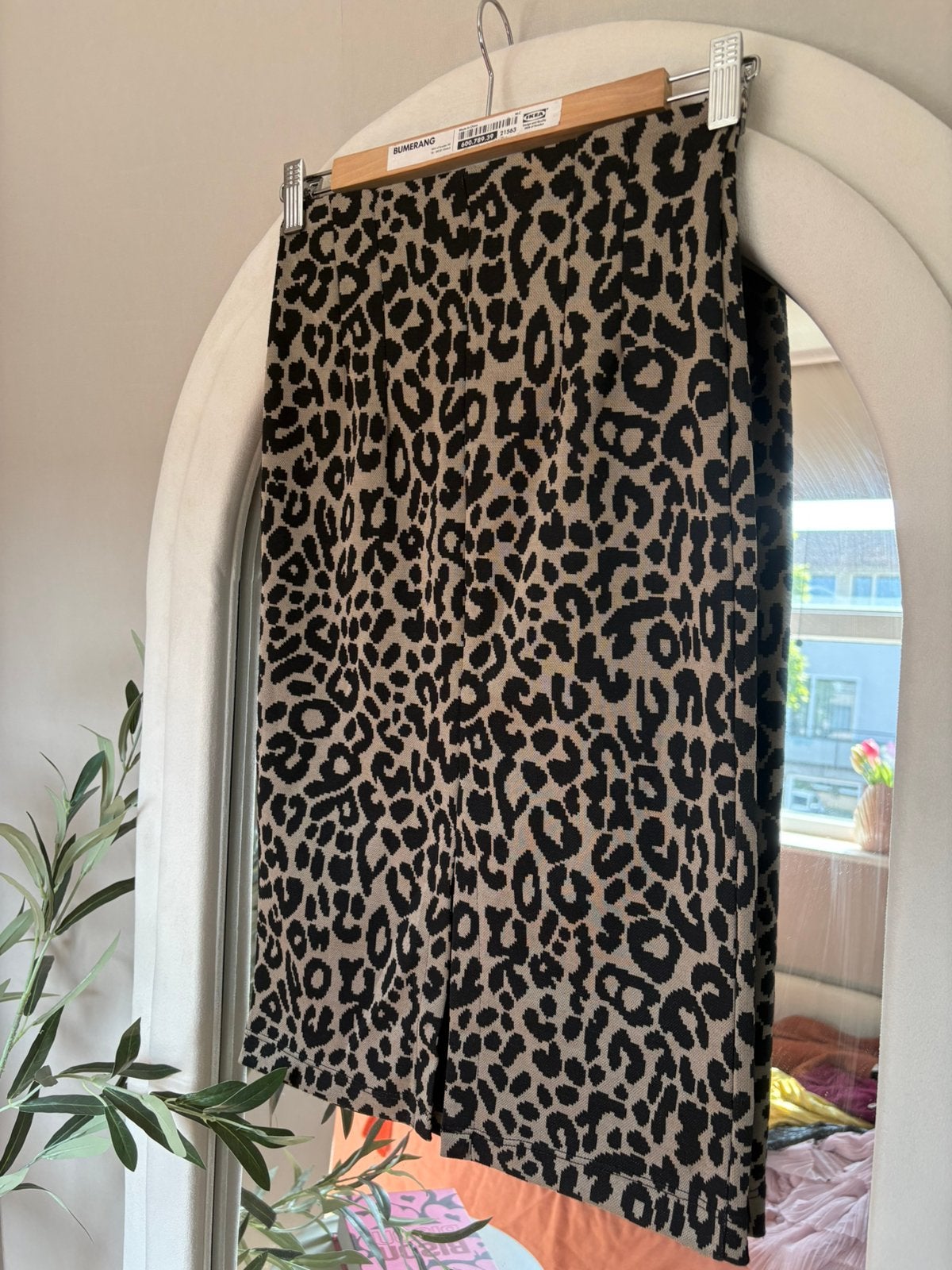 Panter rok stradivarius maat s, Ophalen of Verzenden, Zo goed als nieuw, Bruin, Onder de knie