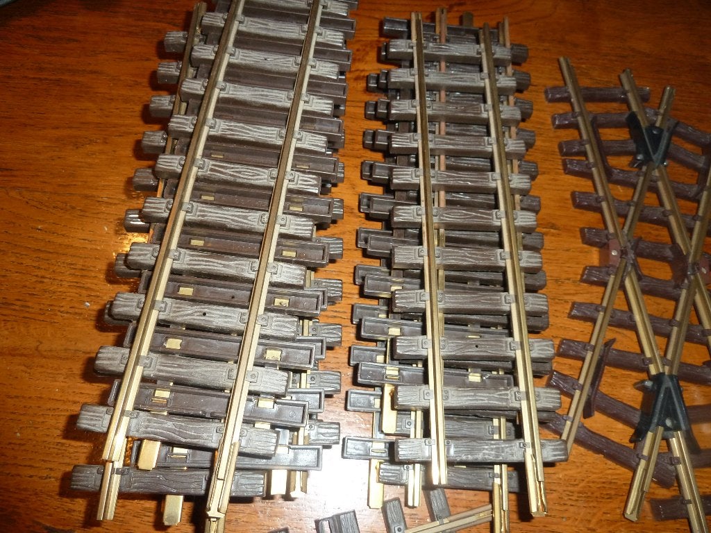 LGB diverse rails 14x rechte, 7x bochten kruising en anderen, Gebruikt, Gelijkstroom, Rails, Ophalen of Verzenden