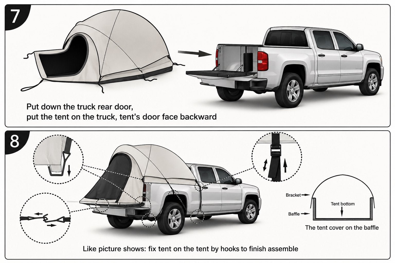 Pickup Truck Tent - Comfortabel Kamperen Achterop, Caravans en Kamperen, Ophalen of Verzenden, Nieuw, Tot en met 2