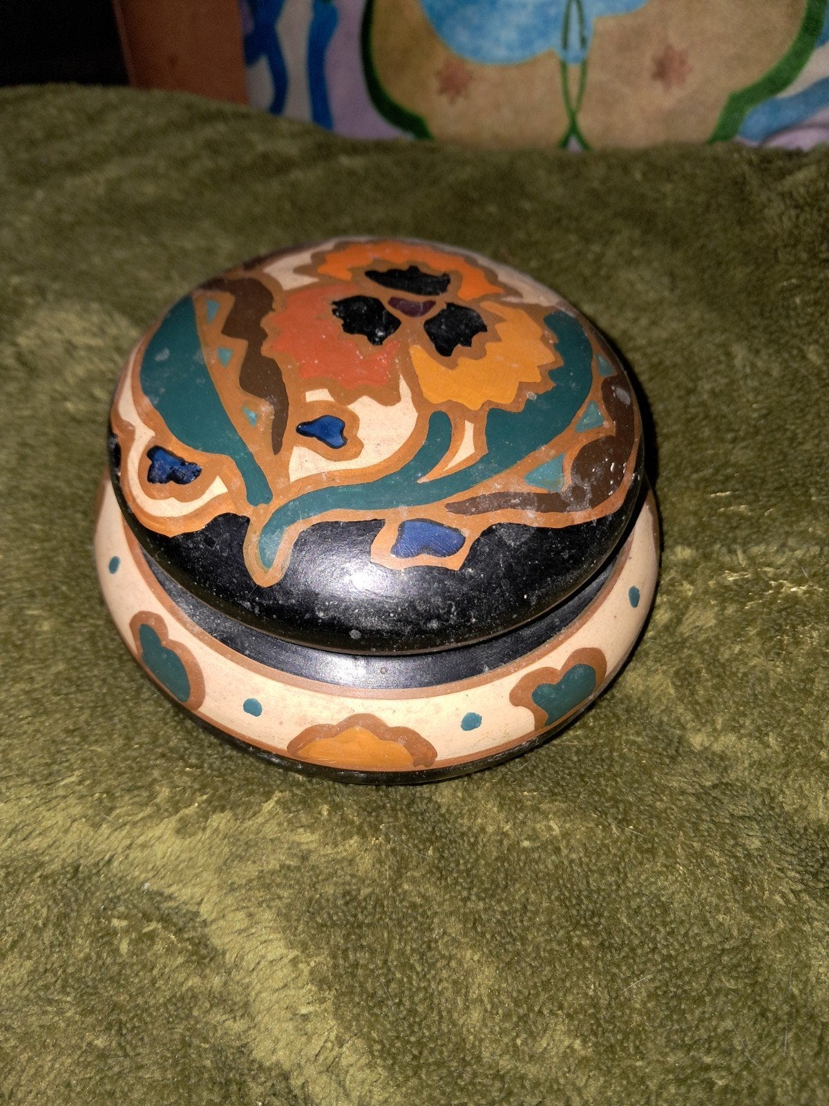 Gaaf aardewerk doosje, diameter 12 cm, Ophalen of Verzenden