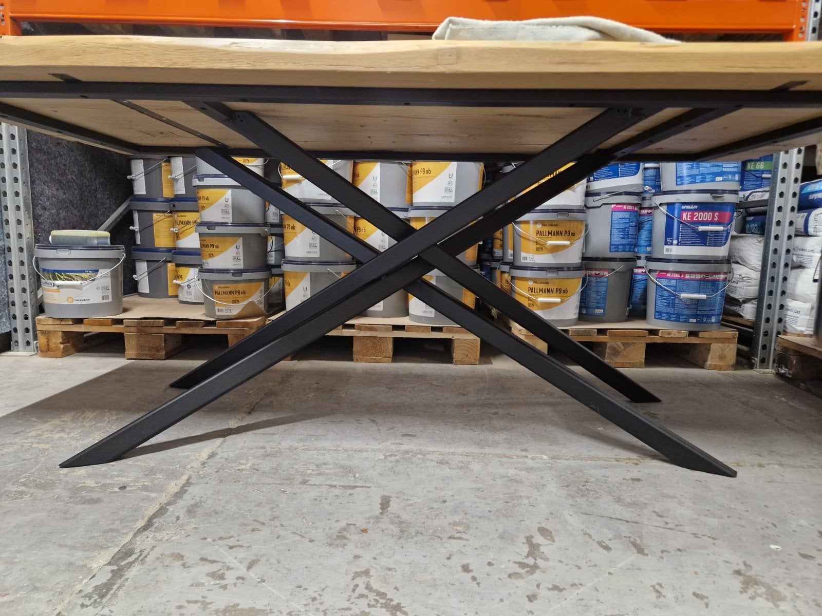Mikado Stalen Tafelpoot Zwart - 170x72x75cm, Ophalen, Tafelpoot, 50 tot 100 cm, Zo goed als nieuw