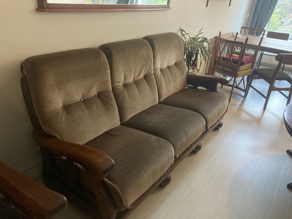 Bank groen velvet design MOET WEG, Ophalen
