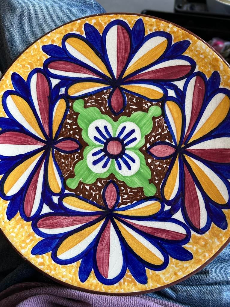 Spaans bord handgeschilderd, Ophalen of Verzenden