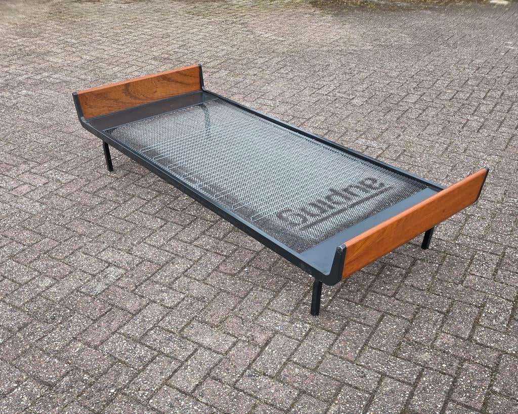 Retro Auping bed jaren 60  bezorgen mogelijk, Ophalen of Verzenden, Gebruikt, Eenpersoons, Hout