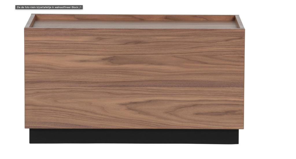 vtwonen Block Bijzettafel Grenen - Walnoot - 44x40x82, Ophalen, 50 tot 100 cm, 50 tot 100 cm, Zo goed als nieuw