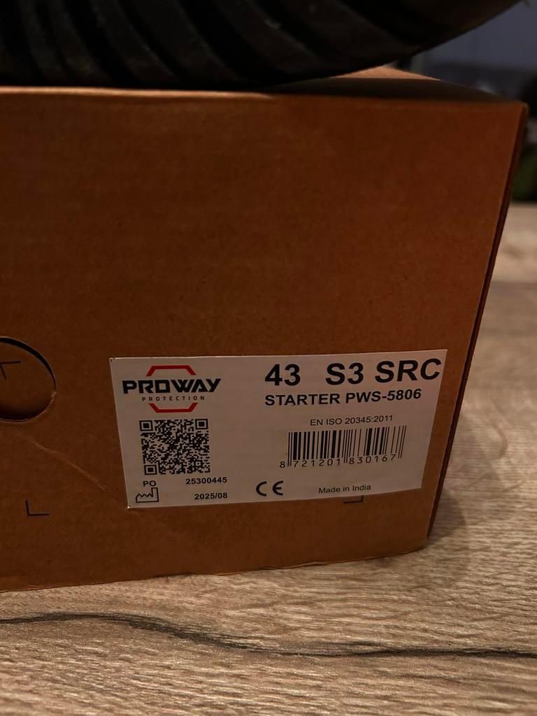 Proway halfhoge zwarte herenschoenen maat 43 - Nieuw, Kleding | Heren, Broeken en Pantalons, Ophalen of Verzenden, Nieuw, Overige maten