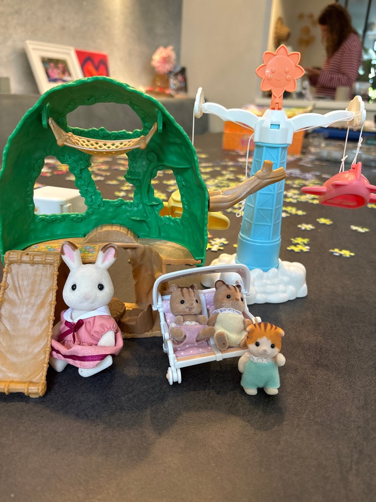 Sylvanian Families Boomhut, Kermis en Figuren, Ophalen, Gebruikt, Jongen of Meisje