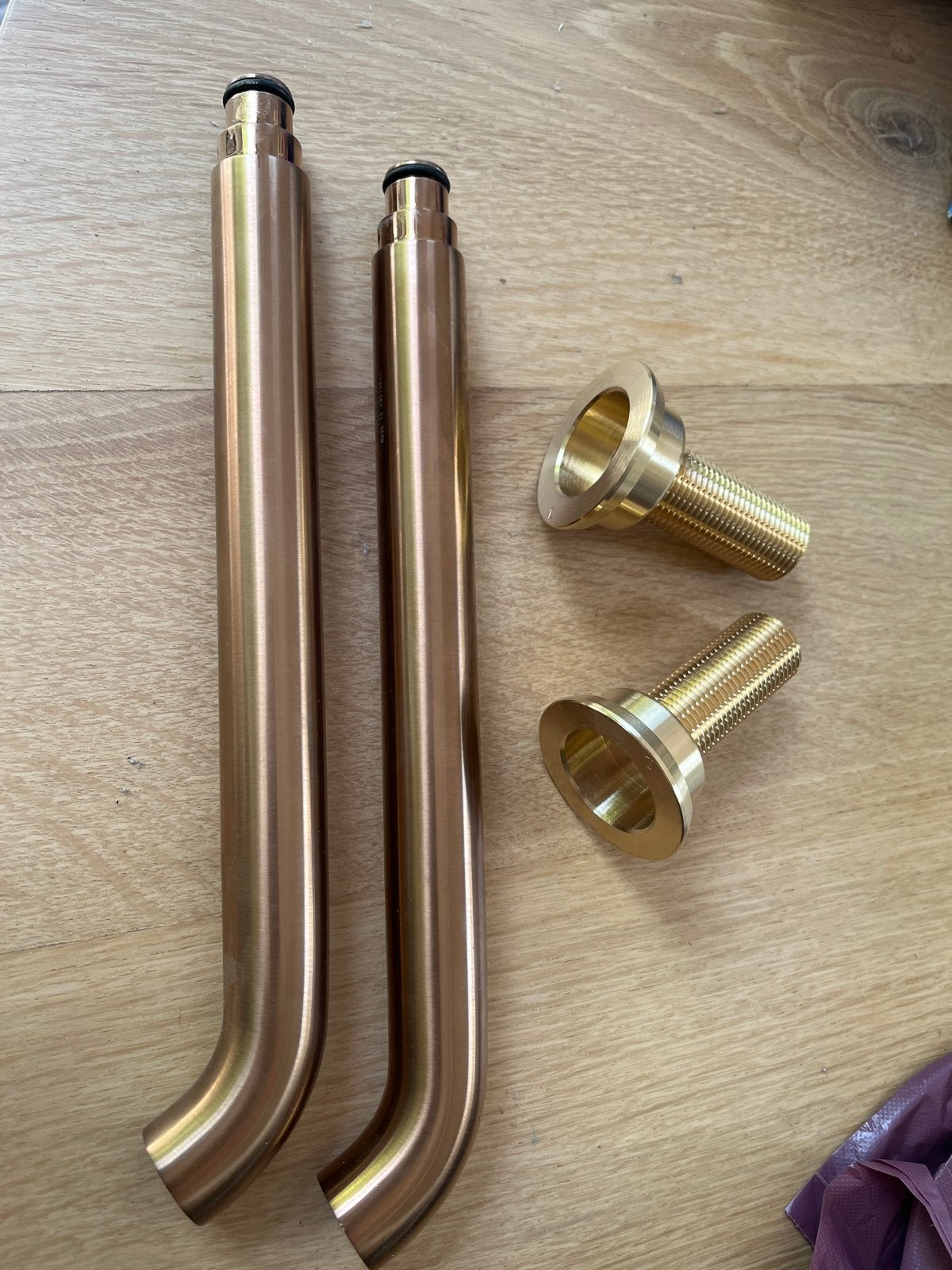 2x GROHE Uitloop - 23cm - warm sunset geborsteld (koper), Ophalen of Verzenden, Nieuw, Koper, Kraan