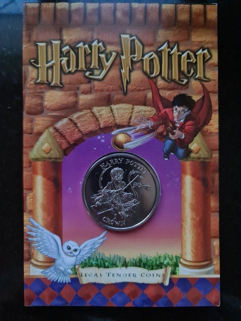 Harry Potter - Isle of Man 1 Crown 2001 - in Blister/ Proof, Ophalen of Verzenden, Overige landen, Losse munt