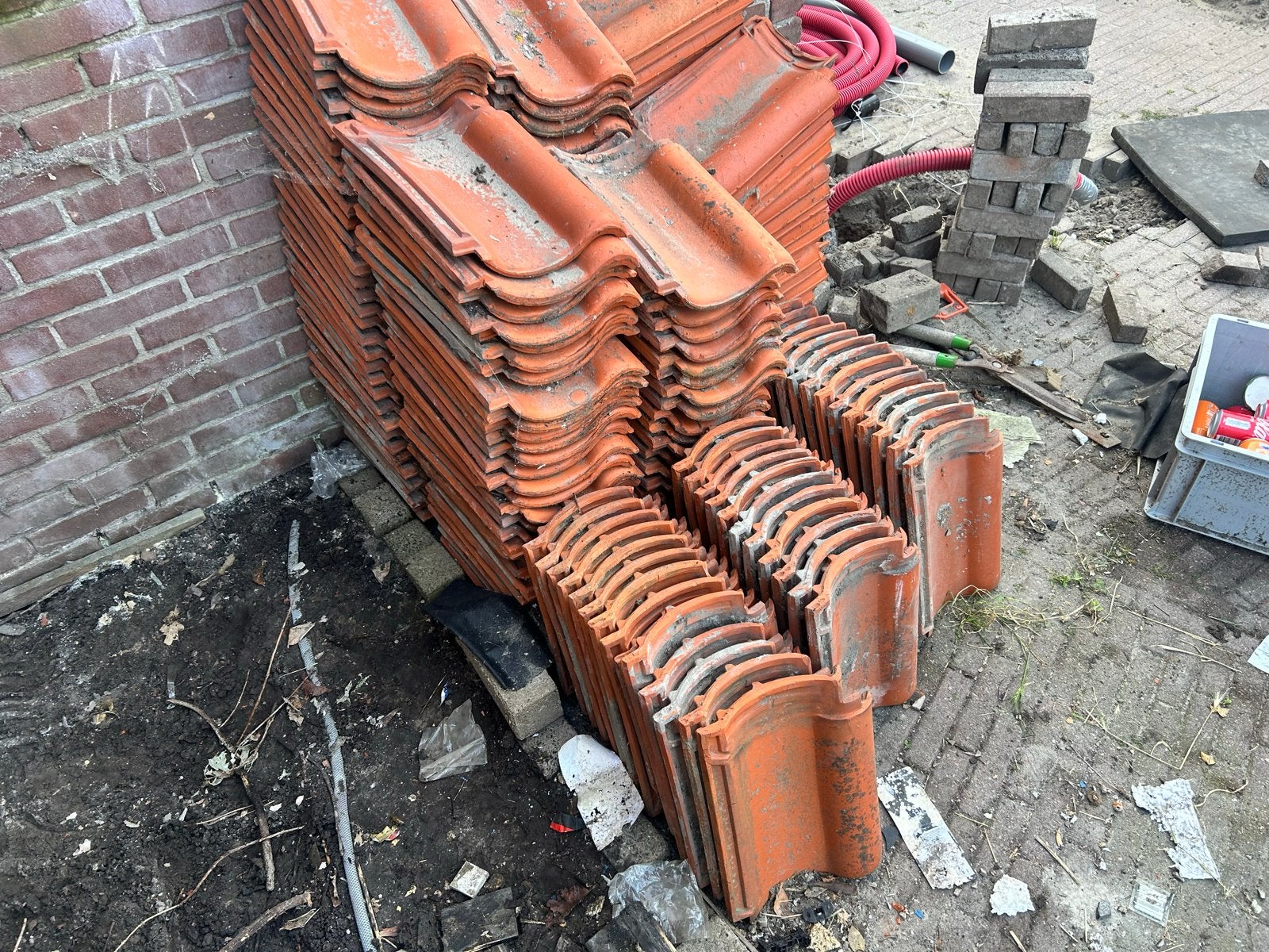 Gebruikte Dakpannen - Oranje/Rood, Ophalen, Gebruikt, Steen of Klei, 15 m² of meer