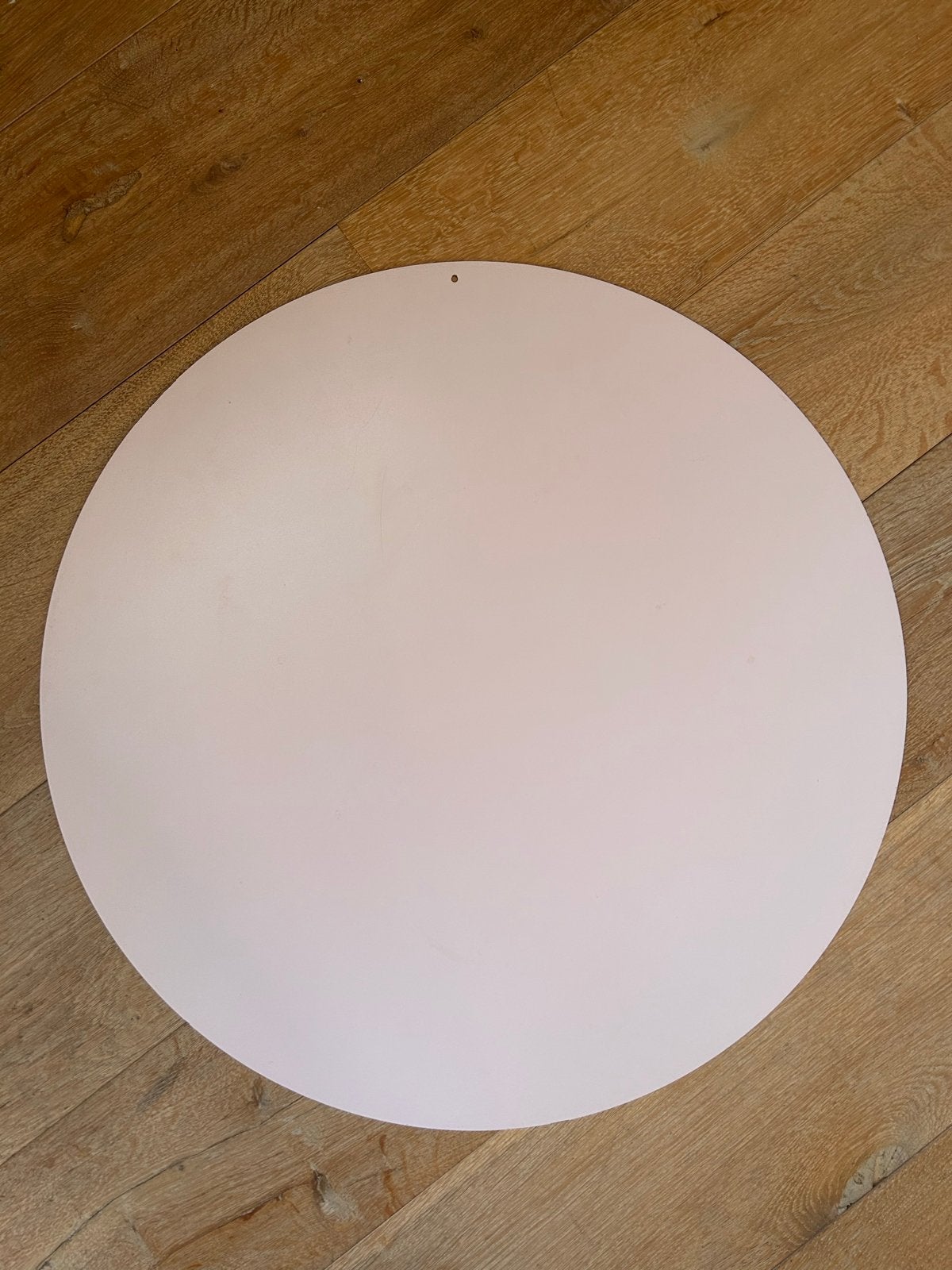 Magneetbord rond 60 cm poederroze, Huis en Inrichting, Gebruikt, Roze, Ophalen of Verzenden, Metaal