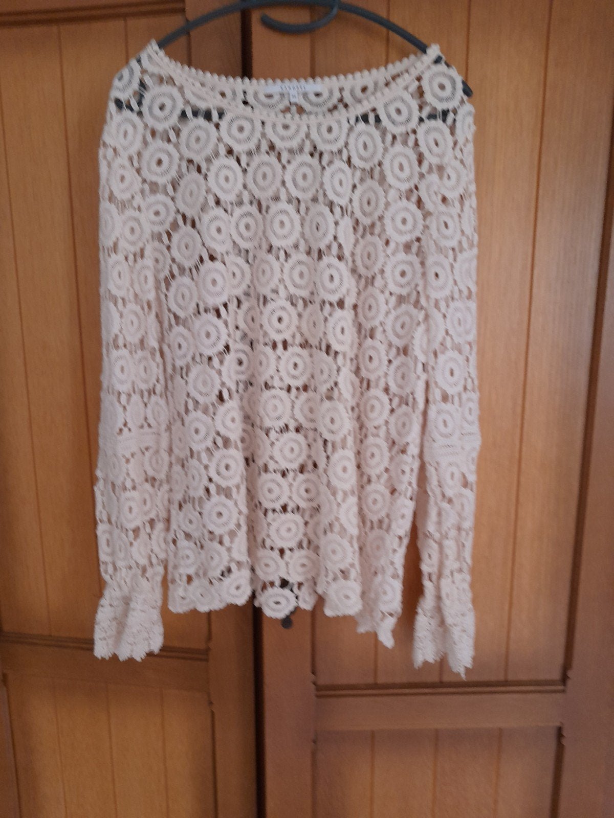 Creme gehaakte trui top van Xandres maat 46, Verzenden, Maat 46/48 (XL) of groter, Zo goed als nieuw, Lange mouw