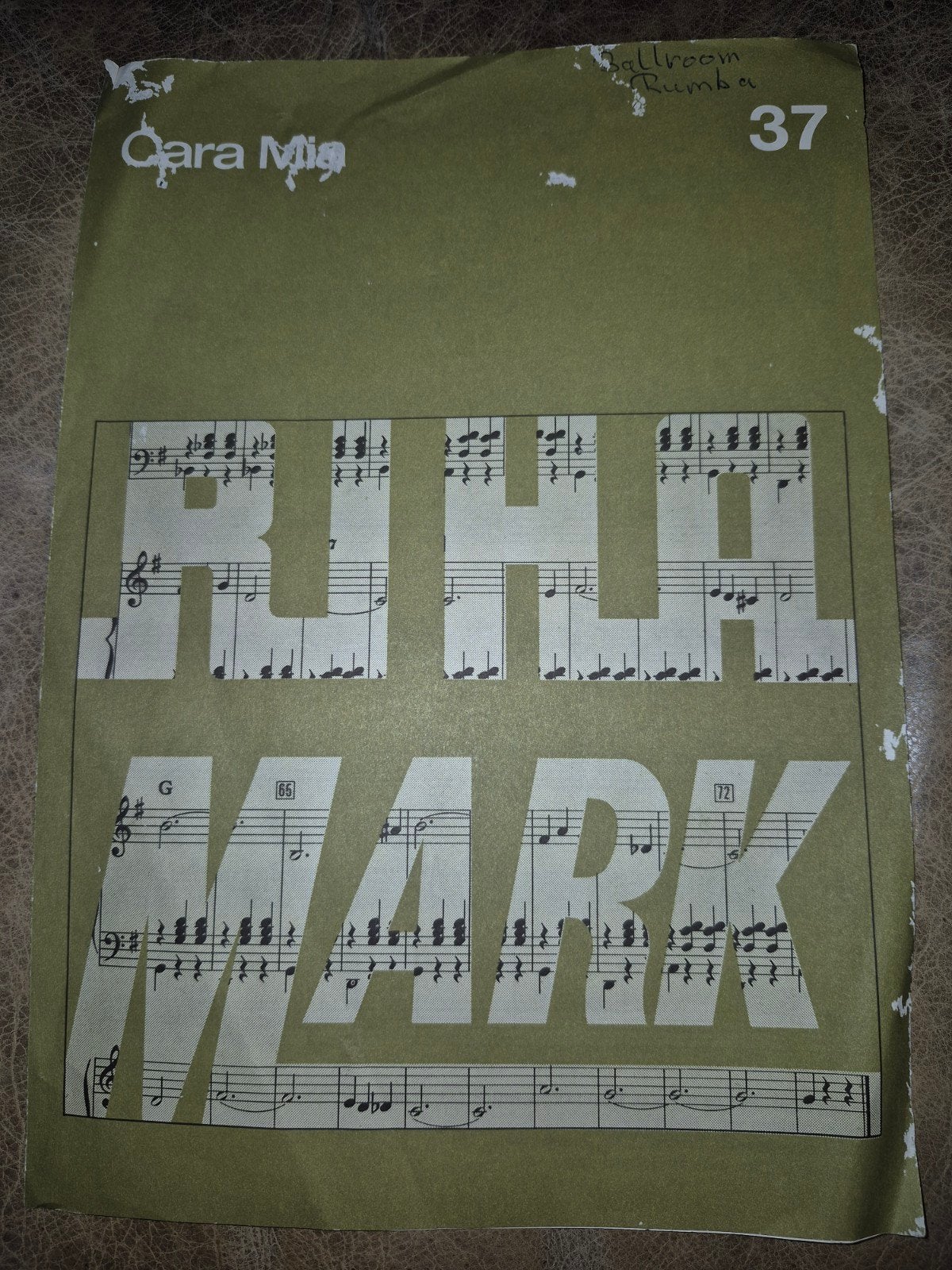 Cara Mia bladmuziek - Ruhl Mark nr. 37, Gebruikt, Artiest of Componist, Populair, Ophalen of Verzenden