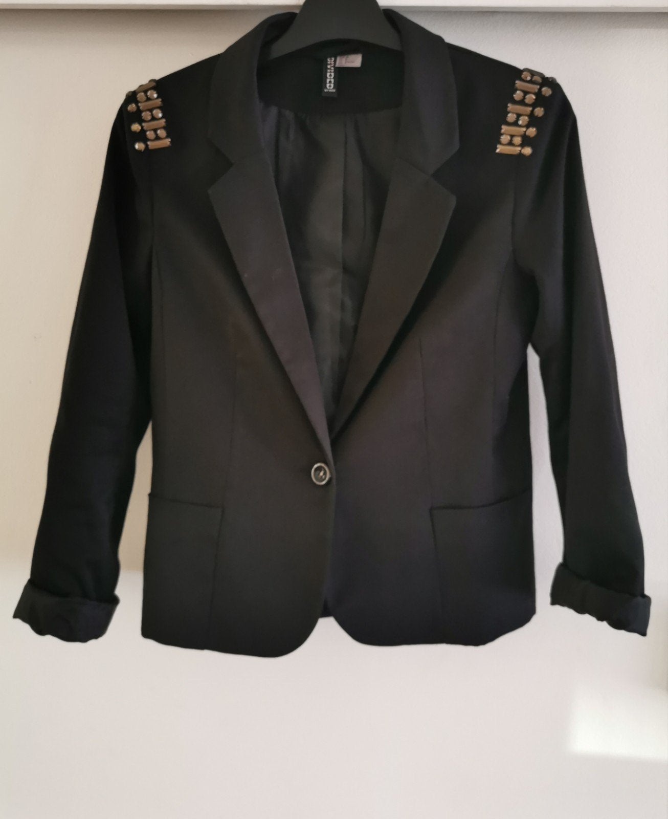H&M jasje met strassteentjes mt. 38, Maat 38/40 (M), H&M, Verzenden, Zwart