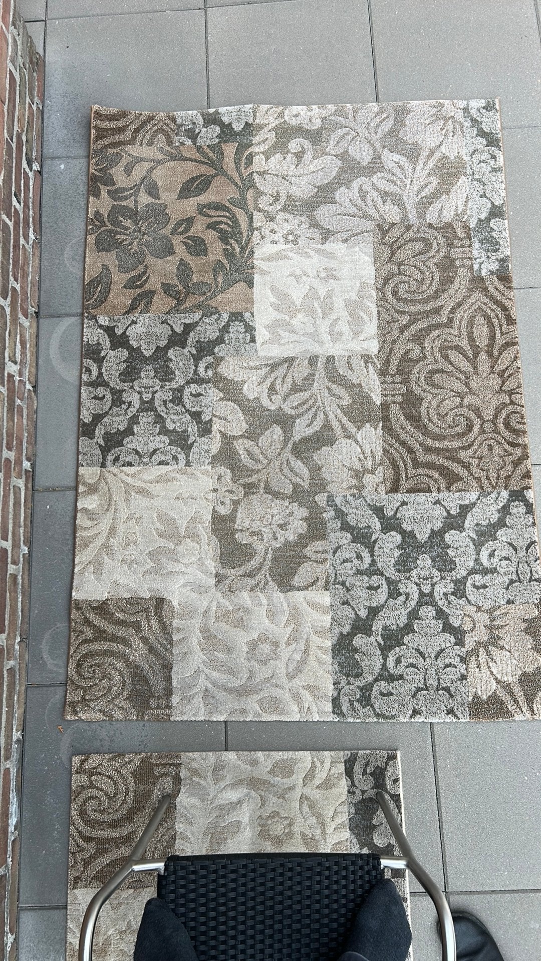 Tapijt, Gebruikt, 100 tot 150 cm, Grijs, Ophalen of Verzenden