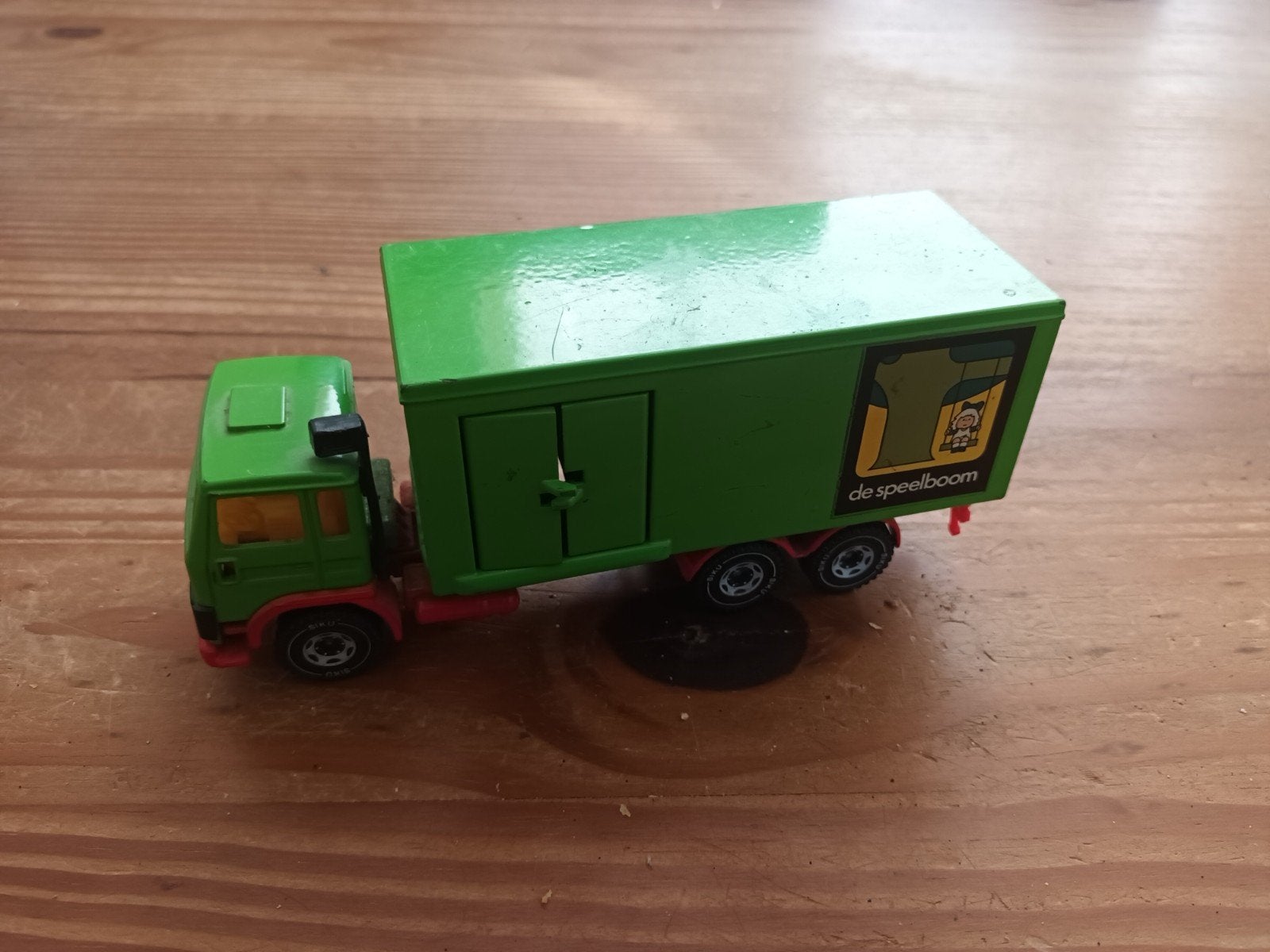 Vintage Volvo Speelboom vrachtwagen - Groen, Ophalen of Verzenden, Gebruikt