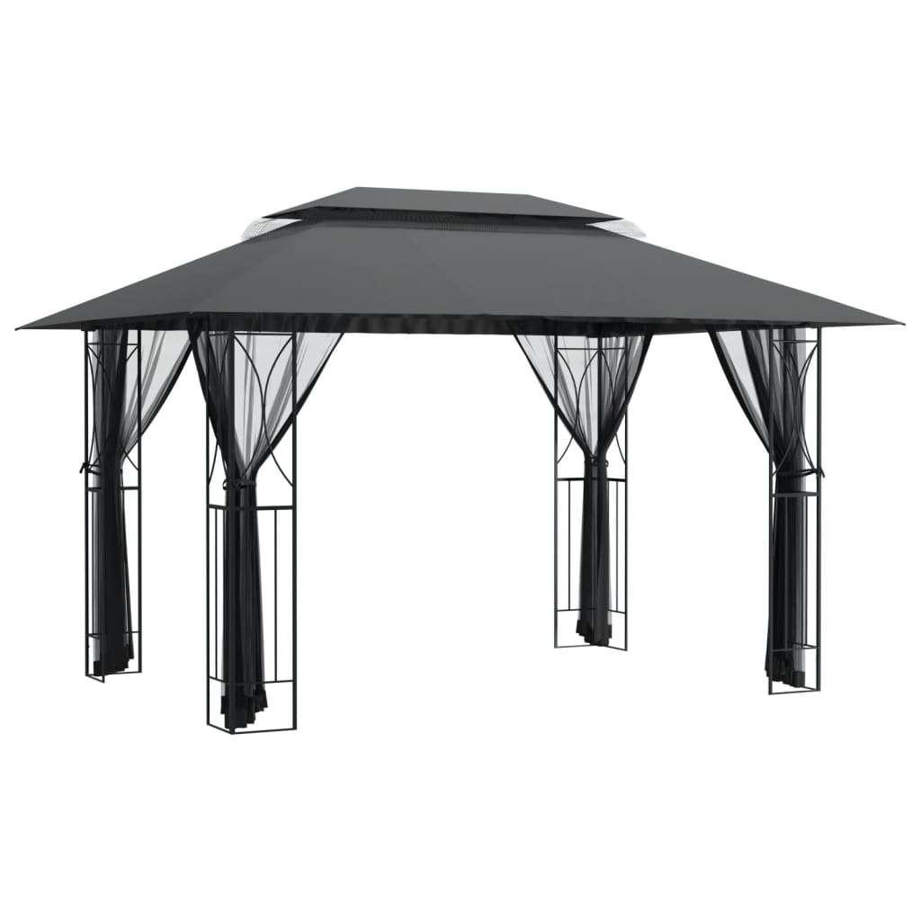 Paviljoen 3x4, partytent prieel crème GRATIS BEZORGD!, Tuin en Terras, Verzenden, Minder dan 2 meter, Minder dan 4 meter, Nieuw