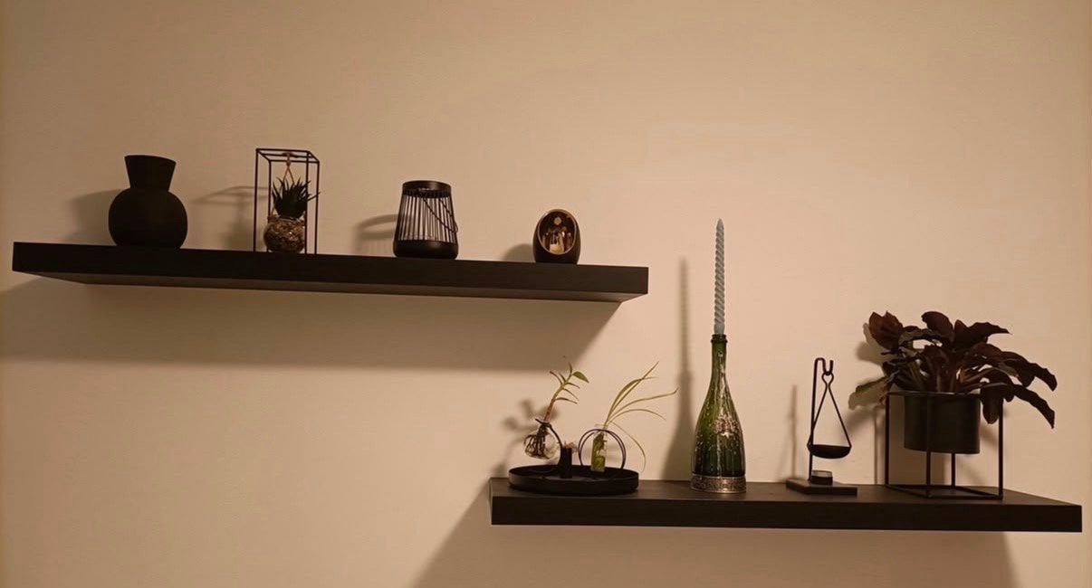 IKEA LACK wandplank 2x zwartbruin 190x26 cm, Ophalen, Gebruikt
