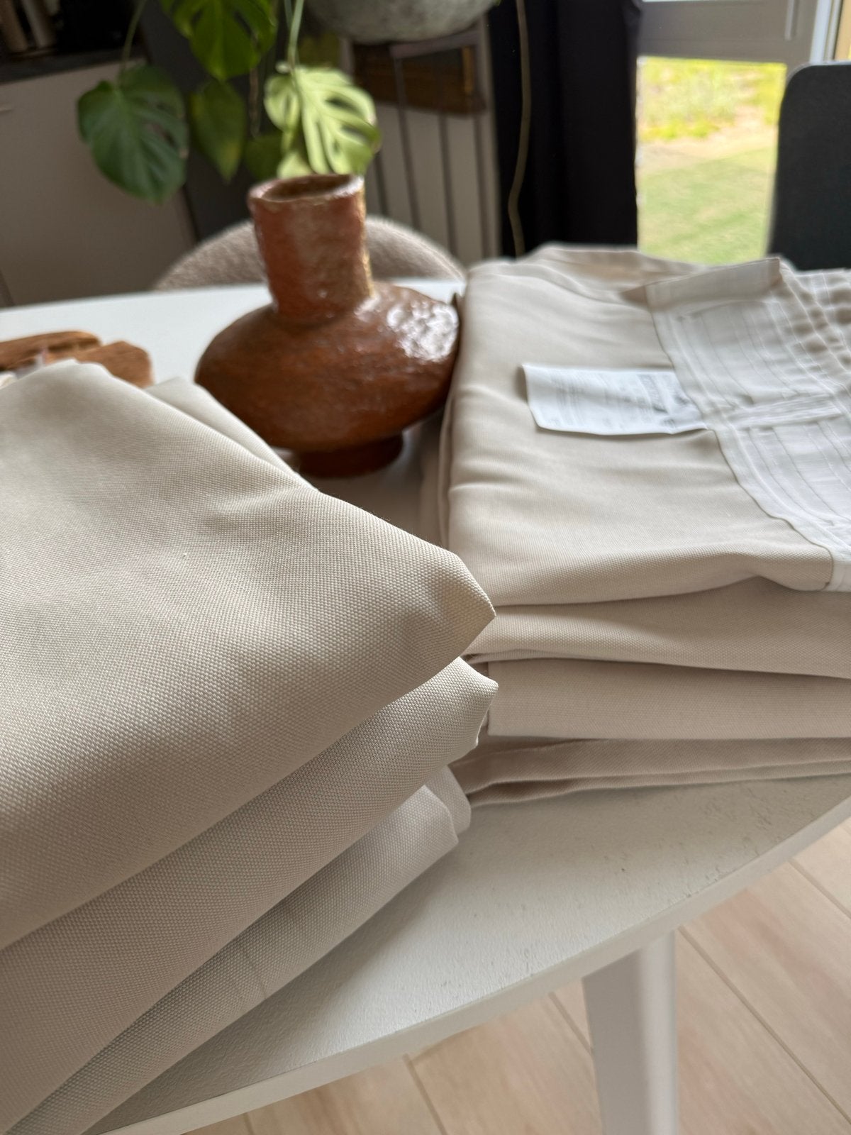 Gratis: 8x IKEA GINSTMOTT Gordijnen - Beige, 145x300 cm, Ophalen, Beige, Gordijn, IKEA